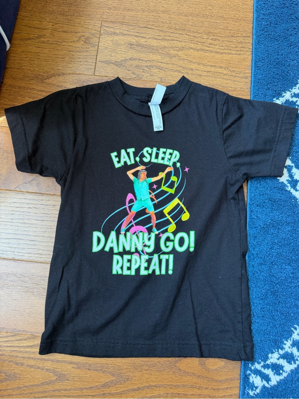 Eat Sleep Danny Go! Repeat! Kids Graphic Tee - Black